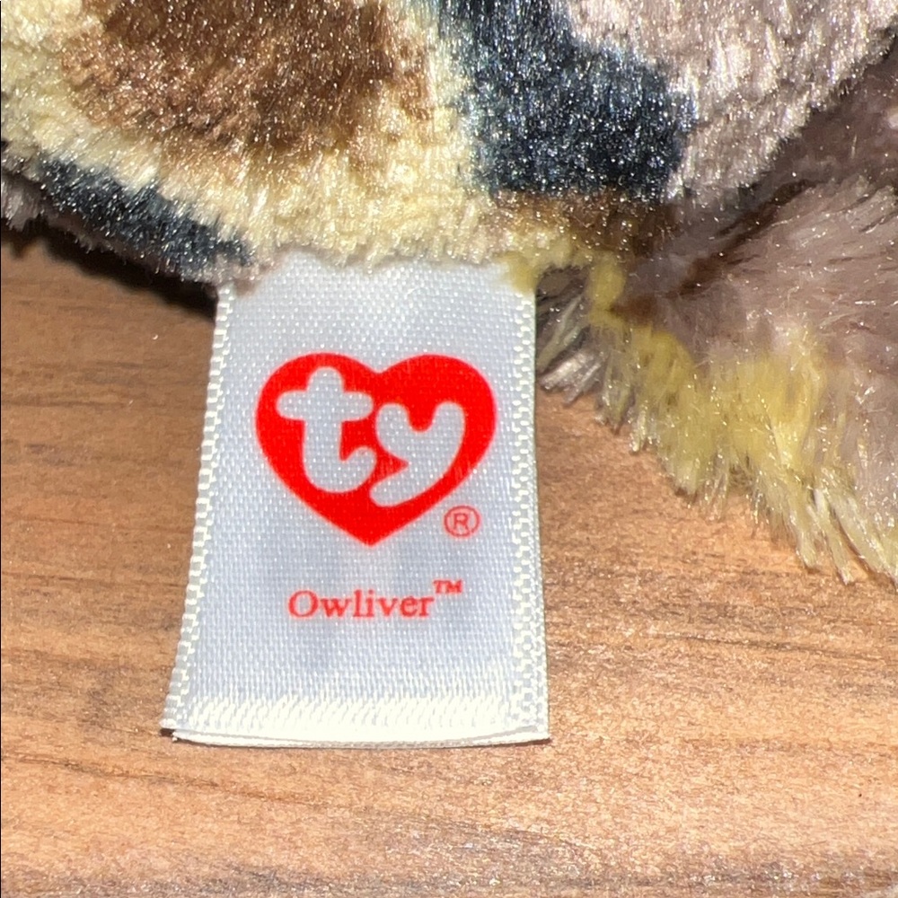 Ty Bennie Boos Plush Owl Toy - Owliver the Owl - Picture 7 of 9